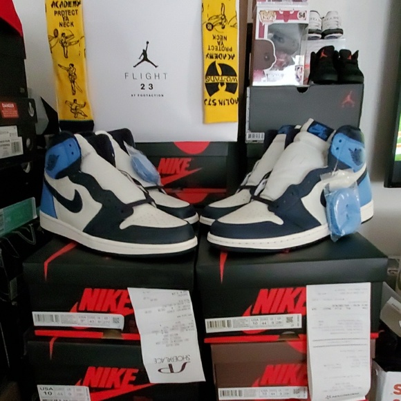 AIR JORDAN RETRO 1 HIGH OG OBSIDIAN UNCs - Picture 6 of 8